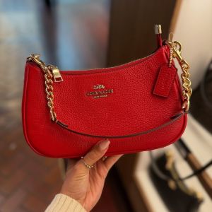 Coach_Teri_Red_ShoulderBag_With_OriginalBox_DustCover