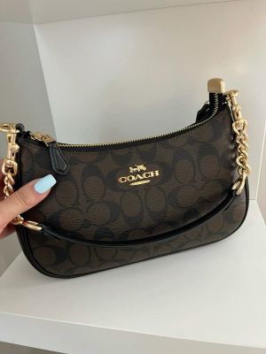 Coach_Teri_Coffee-Black_ShoulderBag_With_OriginalBox_DustCover