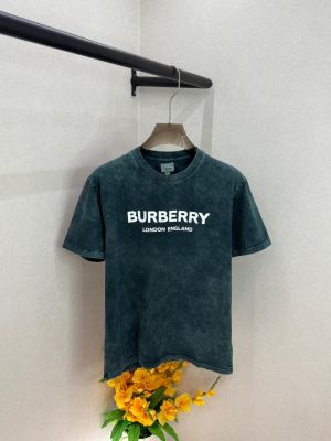 Burberr y Acid Wash Green Premium Round Neck T-shirt F3669-GR