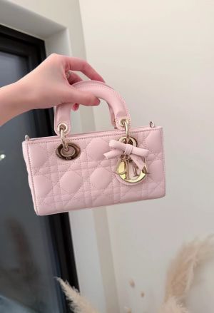 Dior_D_Joy_Mini_Pink_Bag_With_Original_Box_Dustcover_BowCharms_ChainBelt_And_Longbelt