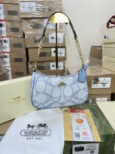 COAC_H Teri Shoulder Bag In Signature Canvas dual belts with og box 906