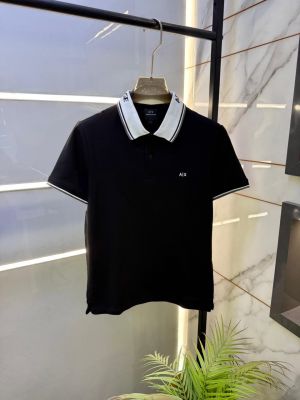 Arman_i Exchange Black Polo Premium Collar Neck T-shirt F3706-B2