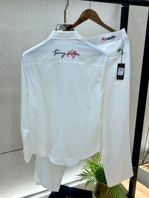 Tommy_Hilfiger White Imported Pant Shirt Super Premium Combo F3876-WH