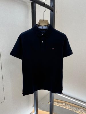 Tommy_Hilfiger Navy Polo Premium Collar Neck T-shirt F3600-NY