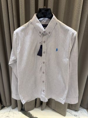 Ralp_h Lauren Chest Logo Full Sleeves Shirt Grey