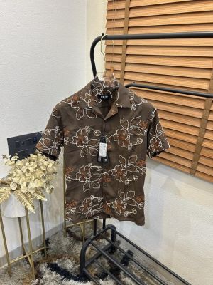 Amir_i Thread Embroidered Imported Exclusive Half Shirt (DN 623)