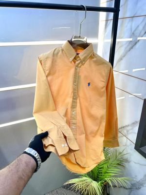 Ralp h Lauren Polo Orange Oxford Lycra Premium Shirt F2895-OR