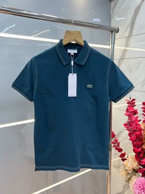 Lacost e Green Premium Cotton Pique fabric Polo Tshirt with Collar Design and Embroidered Logo 4245