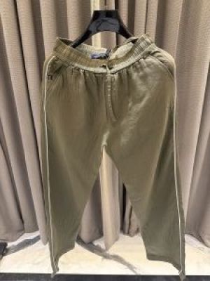 Tommy Premium Linen Track Pant Olive 