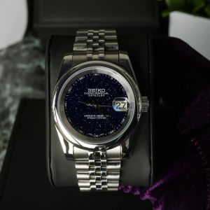 Seik_o Date Just Galaxy Dial Dark Blue