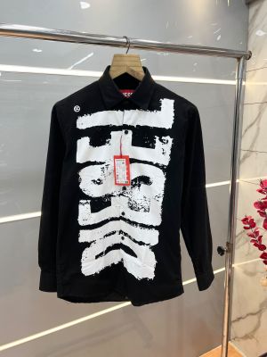 Deise l Black Premium Imported Shirt With custom Branded Button Tagging with Printed Front Design And Brand Packing 4232