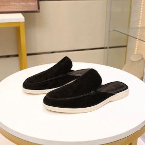 Loro Piana Mens Half Summer Walk  Loafers Black 
