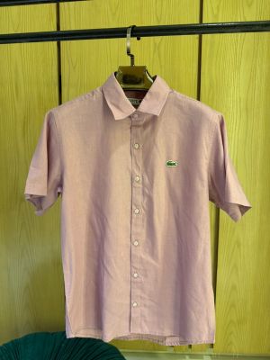 Lacost-e IMPORTED STORE ARTICLE linen fabric SHIRT