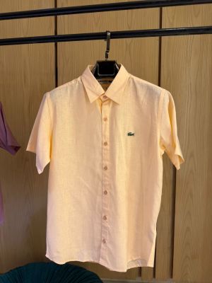 Lacost-e IMPORTED STORE ARTICLE linen fabric SHIRT