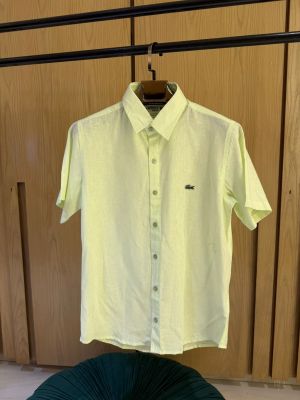 Lacost-e IMPORTED STORE ARTICLE linen fabric SHIRT