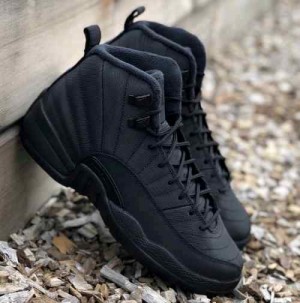 Nikee Air Jordan Retro 12 Winterized Triple Black 159