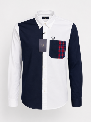 SALE FRED PERRY BEIGE  PREMIUM MULTI COLOR PREMIUM SHIRT