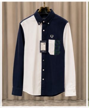 SALE FRED PERRY BLUE  PREMIUM MULTI COLOR PREMIUM SHIRT