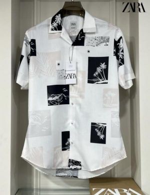 Zar_a Turkey Imported Very Premium Designer Half Shirt With Brand Box (DN 539)