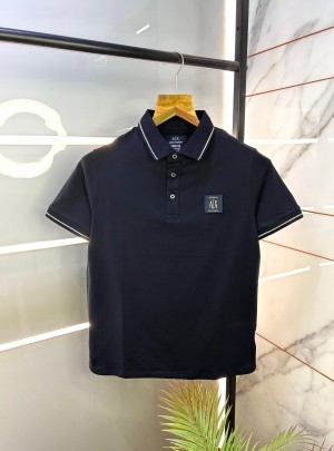 ax patch navy blue premium polo neck extra premium tshirt 1459