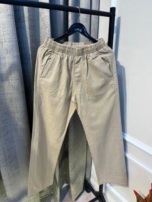 Calvin Klei_n Khaki Pure Linen Fabric Premium Pant(1061)