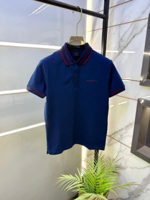 Aston Martin Hacket t Blue Polo Premium Collar Neck T-shirt F3590-BU