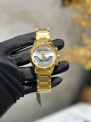 AL SALAH DUAL ANALOGUE GOLD WITH OG BOX TAG