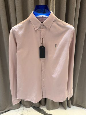 All Saints Chest Logo Full Sleeves Shirt Pink 