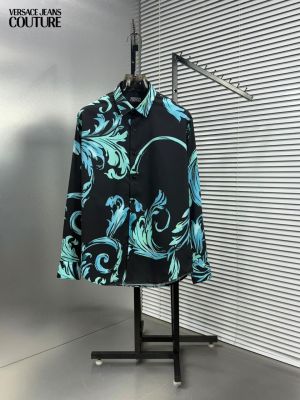 sale_Versace Couture Black Blue Printed Premium Imported Shirt With Box And Carry Bag (1965)