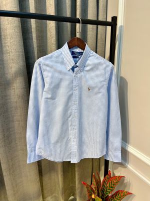 Ralp_h Lauren Polo Blue Premium Mini Checks Shirt(1067)