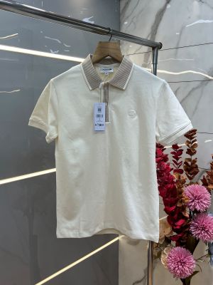 Lacost e Beige Premium Cotton Lycra Pique fabric Polo Tshirt with Collar Design and Embroidered Logo 4257
