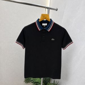 Lacost_e Black Premium Polo Neck Tshirt 543
