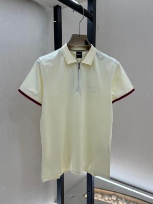 Boss x Porsche Cream Premium Collar Neck Polo T-shirt With Brand Box Packing F3687-CR