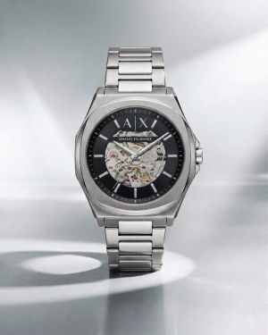 Arman_i Exchange Ax2418 Hampton Automatic Silver-Black