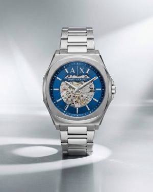 Arman_i Exchange Ax2418 Hampton Automatic Silver-Blue