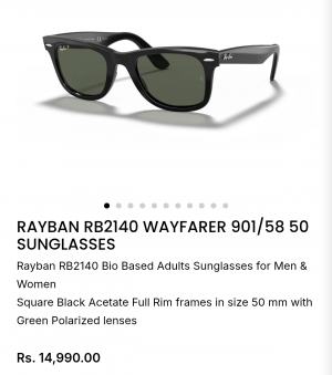 RAYBAN 2140 BLACK SHINNY SHOWROOM TOP SELLING MODEL