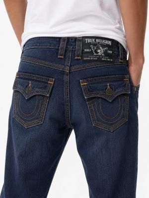 True Religion Blue Straight fit Premium Imported Stretchable Lycra Fabric Denim with Back Pocket Embroidered Design 4172