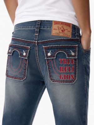 True Religion Light shade Boot Cut Premium Imported Stretchable Lycra Fabric Denim with Back Pocket Embroidered Design 4109