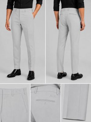 Armani.Exchange.Grey.100%imp.formal.Pant.Straight.Trouser.CS383