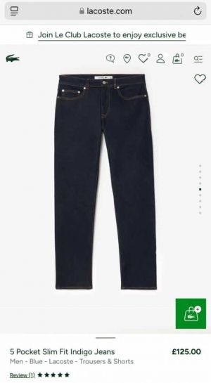 Lacost e Navy Blue Imported Hyperflex Denim