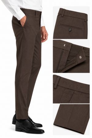 Balmain.Paris.Brown.100%imp.formal.Pant.Straight.Trouser.CS384