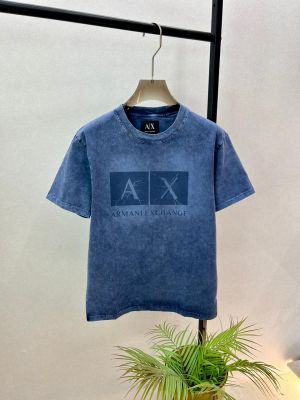 Arman_i Exchange Acid Wash Navy Oversized Premium Round Neck T-shirt F3589-NY
