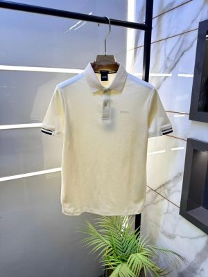 Hugo_Boss Cream Neck Premium Polo T-shirt F3603-CR2