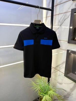 Hugo_Boss Black Collar Neck Premium Polo T-shirt F3603-BL