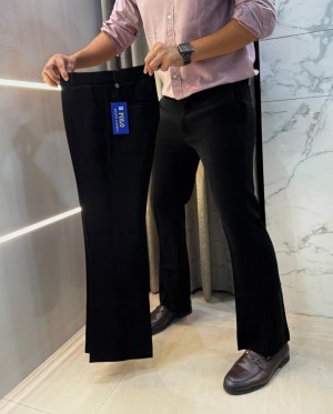 RL Premium Jet Black Boot Cut Trousers