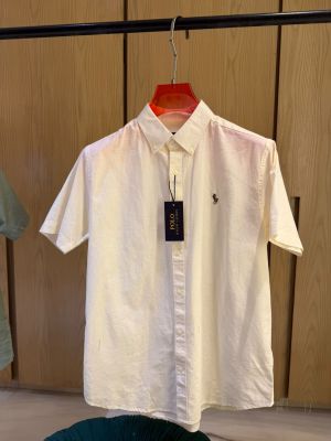 RALP-H LAUREN POLO STORE ARTICLE IMPORTED leelan fabric SHIRT CREAM COLOUR