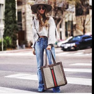 Gucc_i GG supreme tote bag 3728CM with dust bag(519335)