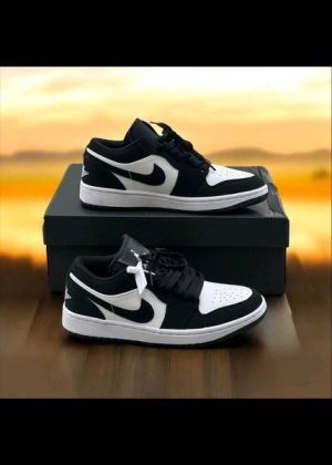 Nik_e air jordan 1 low sneakers panda black and white fix 