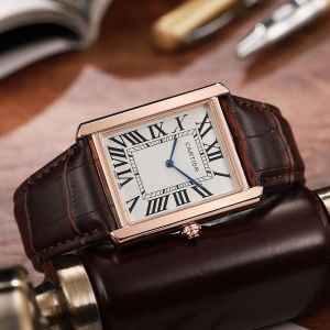 CARTIE_R TANK MENS LEATHER WATCH 