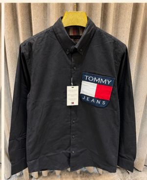 SALE TOMMY HILFGIGE_R BLACK PREMIUM SHIRT